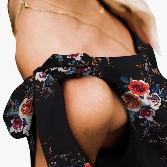 NWT Black floral sleeveless jumpsuit - Picture 3 of 4